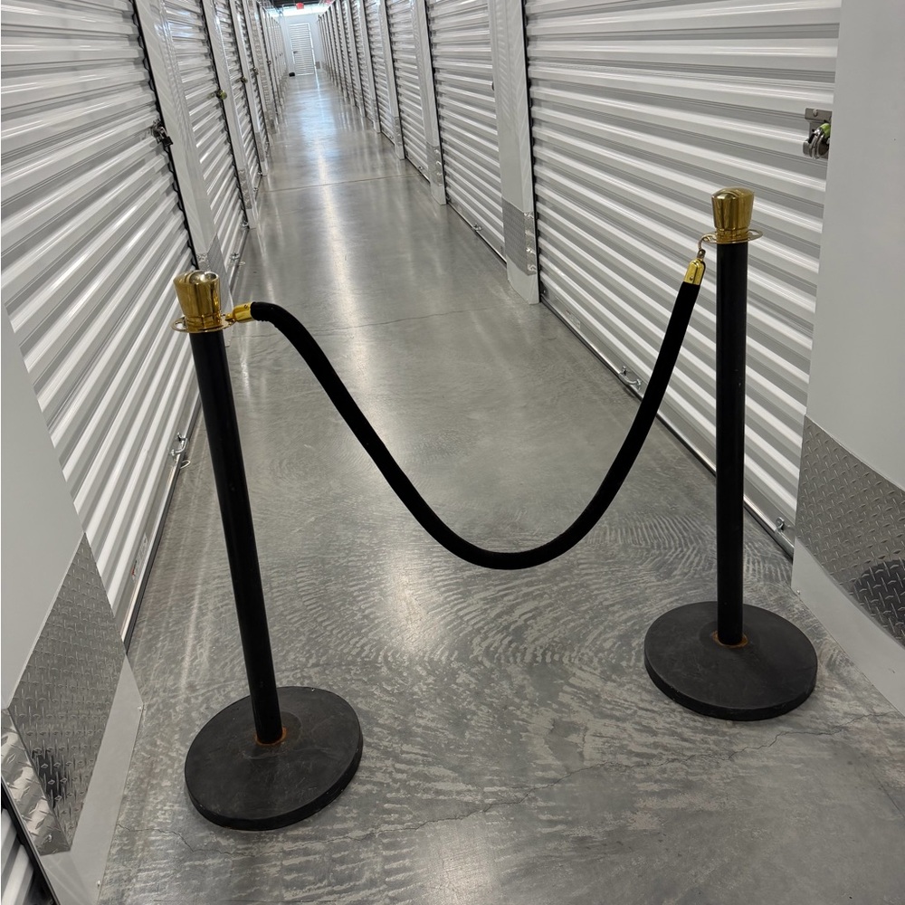 Black and Gold Stanchion Set